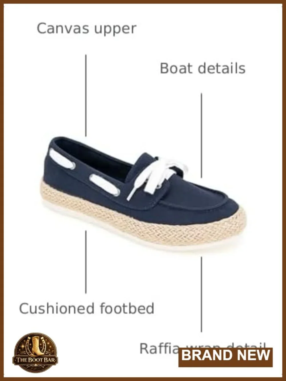 Canvas Boat Sneakers with Raffia Wrap Detail